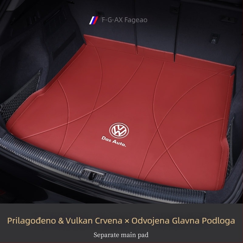 Kožna prostirka za prtljažnik – Flying Profit, prvoklasna kvaliteta, za Tiguan L, Lavida, Sagitar, Bora, Touran, ID.3, Passat, Magotan