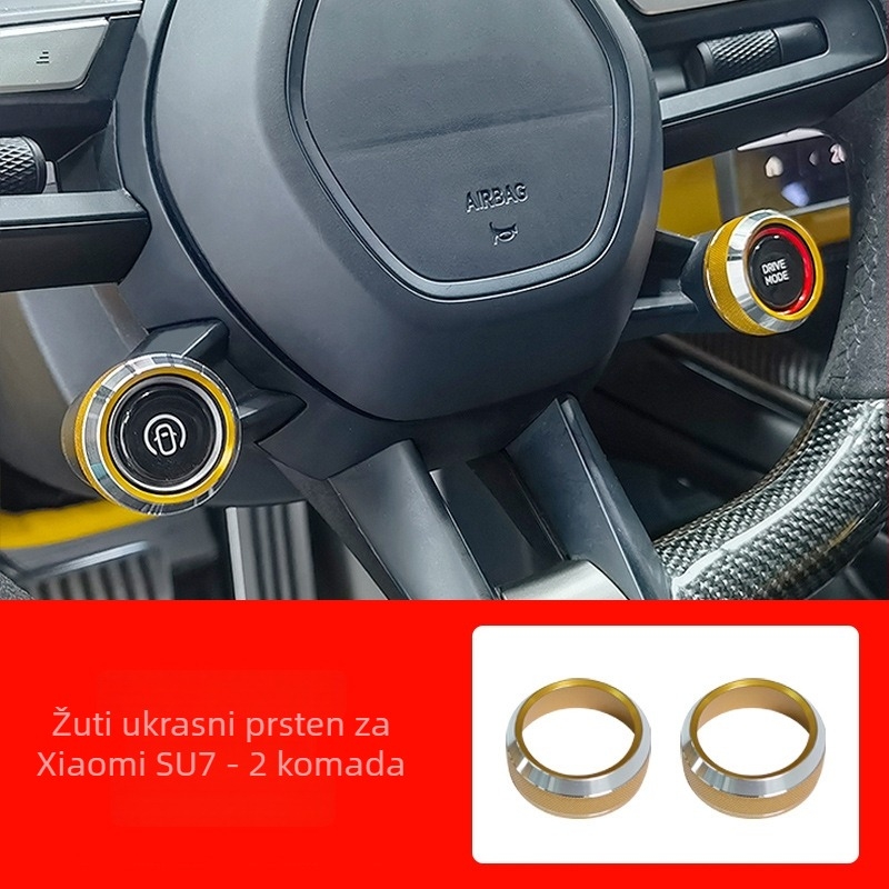Kružni prsten za gumb volana, aluminij, model 255, Love car, za Xiaomi SU7