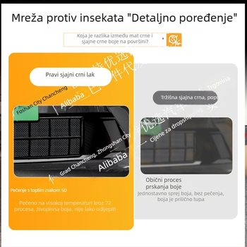 Denza N8L DM Integrirana prednja rešetka s mrežom protiv insekata – dekorativni dodatak; Materijal: ABS; Otvor: Standardni; Promjer žice: Standardni; Životni vijek: Normalan