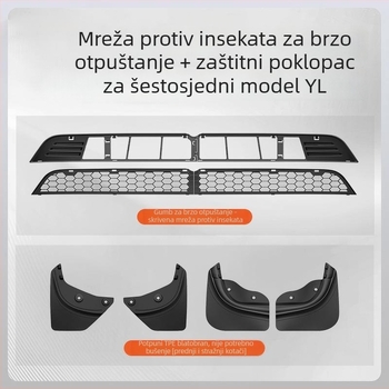 Mrežasti zaštitni poklopac za ulaz zraka Tesla Model YL šestero mjesta – Broj proizvoda 125; Materijal: Drugo; Širina: Drugo; Otvor: Drugo; Marka: Drugo
