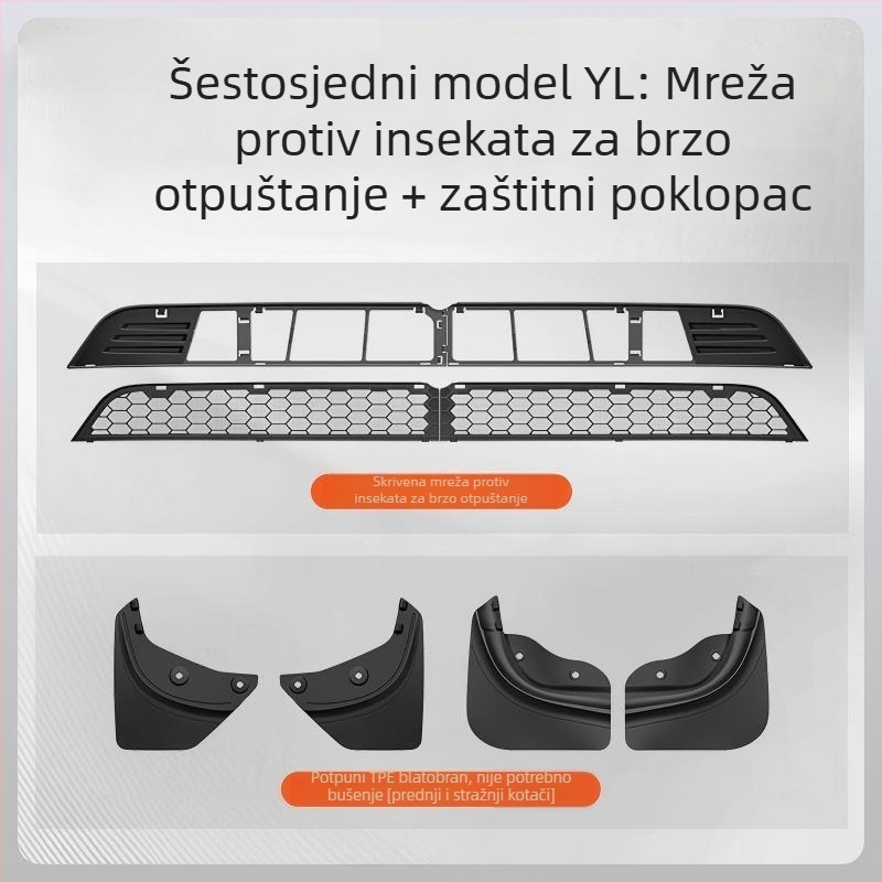 Mrežasti zaštitni poklopac za ulaz zraka Tesla Model YL šestero mjesta – Broj proizvoda 125; Materijal: Drugo; Širina: Drugo; Otvor: Drugo; Marka: Drugo