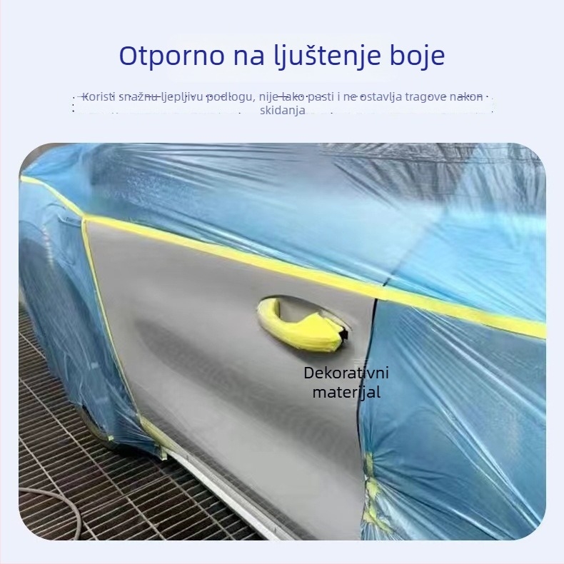 Maskirajuća folija za auto lakiranje | Materijal: PE + japanski papir; Visoka toplinska otpornost; Zaštita od prašine; Jamstvo 3 godine