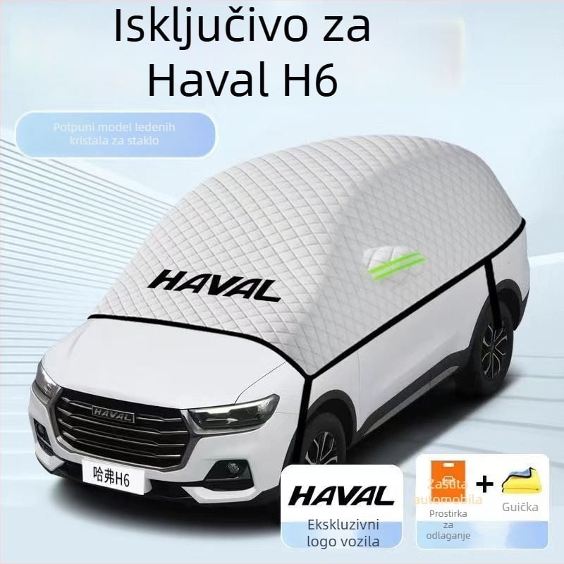 Debeli toplinski izolirani auto snježni pokrov za Haval H6 s zaštitom od sunca; zaštita od smrzavanja zimi i sunčana zaštita ljeti