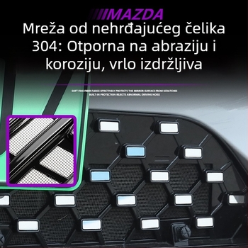 Prednja mreža protiv insekata za Mazda EZ60 — gumena + ugljično čelična konstrukcija, uklonjivi klips, marka Gangnuo