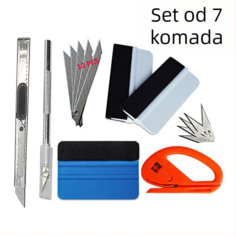 7-dijelni set alata za foliju automobila TACARO, plastika, 135 g
