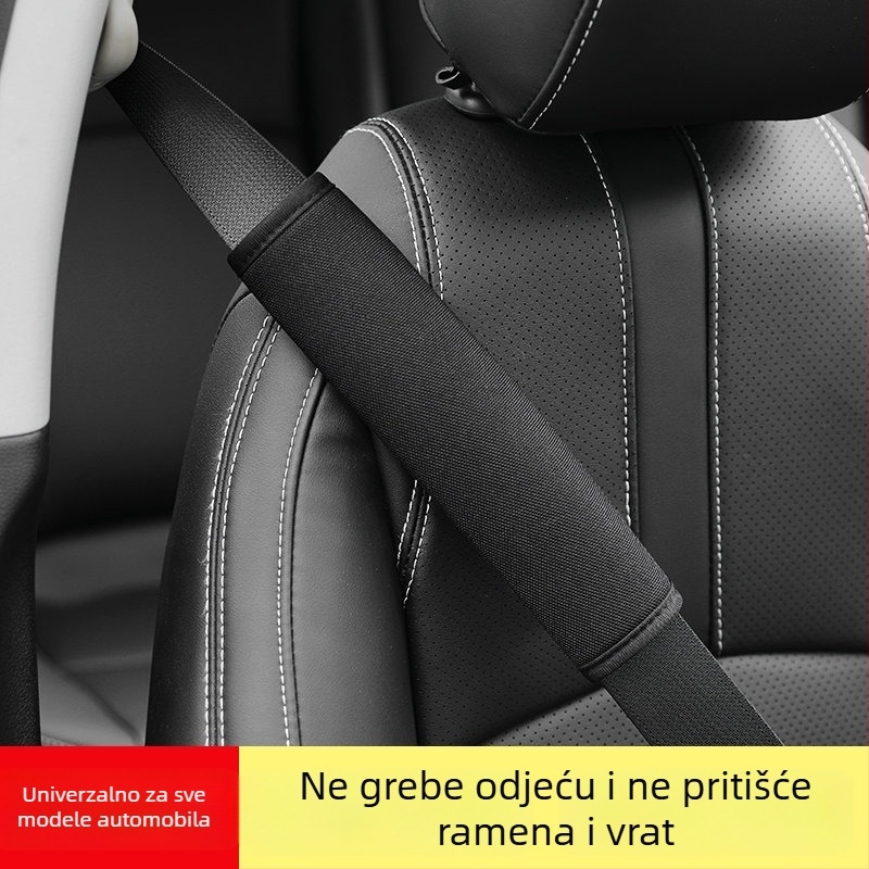 Jastučić za sigurnosni pojas automobila, udoban i prozračan za duga putovanja, štiti ramena i vrat, interni auto dodatak