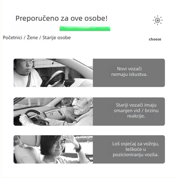 Sustav upozorenja na napuštanje trake s LED dodatnim svjetlom — ABS unutarnji dijelovi, jednostavna ugradnja, pogodan za opće modele automobila