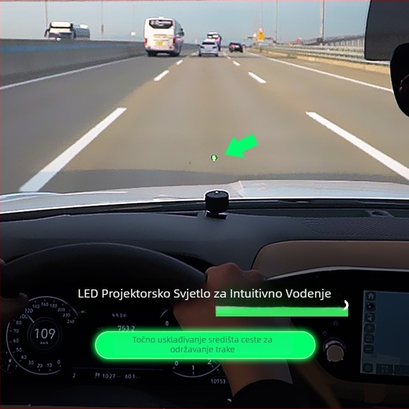 Sustav upozorenja na napuštanje trake s LED dodatnim svjetlom — ABS unutarnji dijelovi, jednostavna ugradnja, pogodan za opće modele automobila