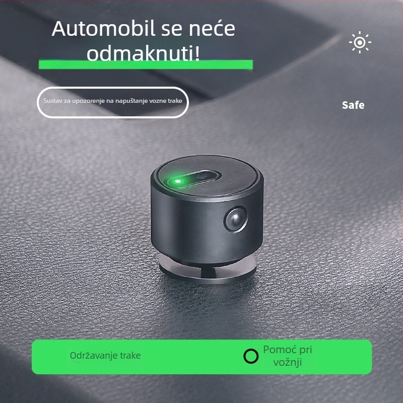 Sustav upozorenja na napuštanje trake s LED dodatnim svjetlom — ABS unutarnji dijelovi, jednostavna ugradnja, pogodan za opće modele automobila