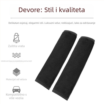 Jastučić za ramenski sigurnosni pojas automobila – plišani velur, branda Sail family; težina 0.06 kg; moguć tisak logotipa; prilagodljivo