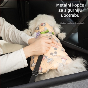 AUTOFIELD Potpuno zatvoreno gnijezdo za kućne ljubimce na stražnjem sjedalu automobila - poliester, snap-on montaža, tiskanje loga dostupno