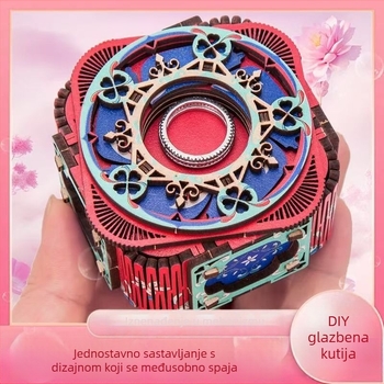 guci DIY drvena kutija za nakit s osam tonova, moderan umjetnički stil