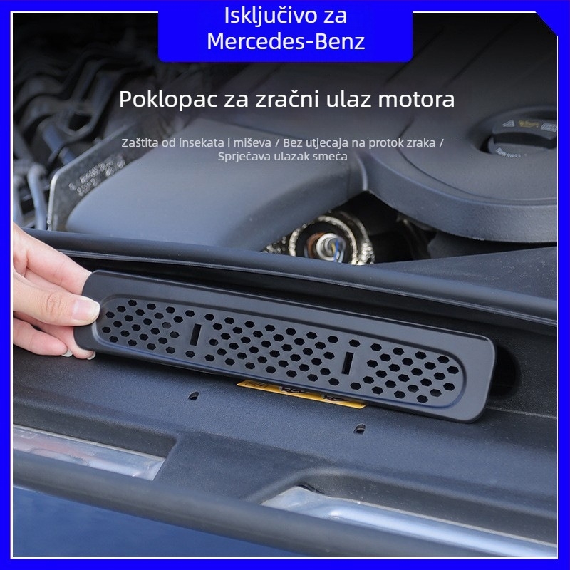Pokrov motornog odjeljka s mrežom protiv kukaca za Mercedes-Benz GLC300L/E260L – plastični, isključivo za Mercedes-Benz
