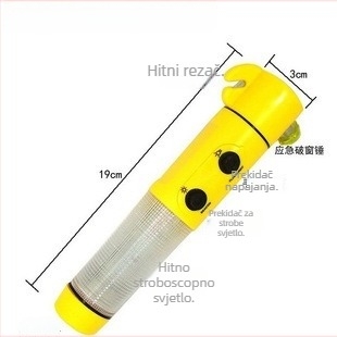 Automobilski hitni čekić 4-u-1 s probijanjem stakla, marka Figure, materijal: plastika + titan čelik + magnet, 200 g, prilagođena proizvodnja