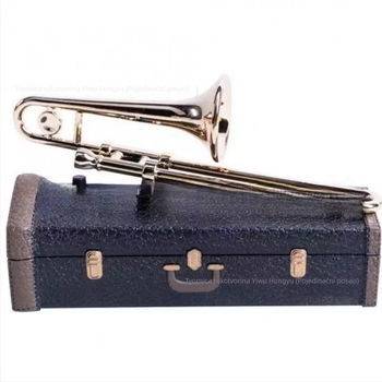 Glazbena kutija sa tužnim trombonom — smola, moderni minimalistički stil, dar za razne prigode