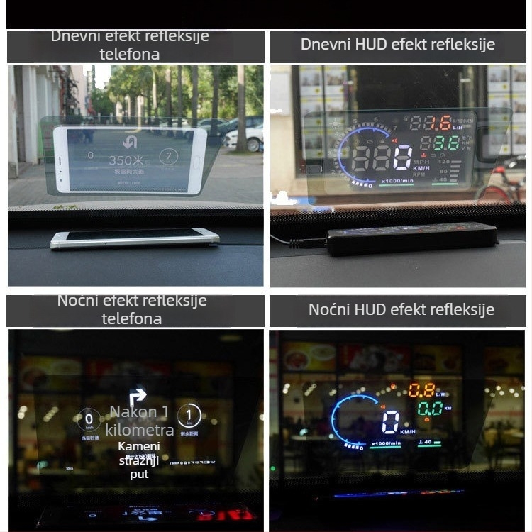 Reflektirajući film za automobil HUD i projekciju navigacije putem mobitela — HD zaštitni film bez artefakata