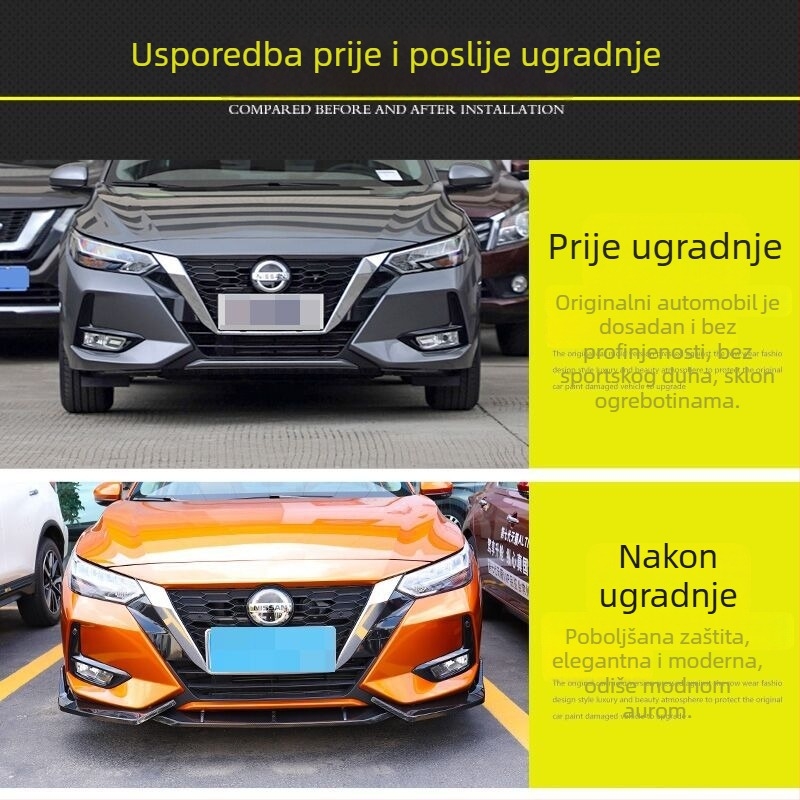 Prednji lip spoiler i zaštita kutova za 14. generaciju Sylphy (2020-2021)