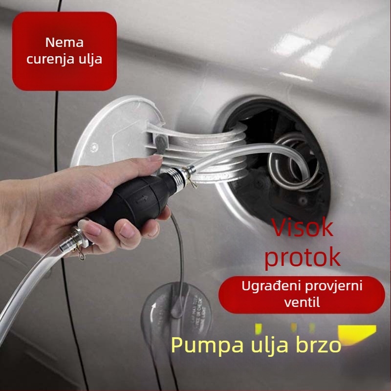 Ručna cijev za usisavanje ulja za vozilo – PVC materijal, Polyhedron marka, bez prilagođavanja, licencirana privatna etiketa