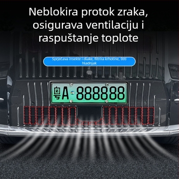 Protektivna mreža protiv insekata za Zeekr 22-25, srednja mreža vodnog spremnika, montaža kopčama; Materijal: ABS okvir + nehrđajuća mreža; Vijek trajanja: 3-5 godina