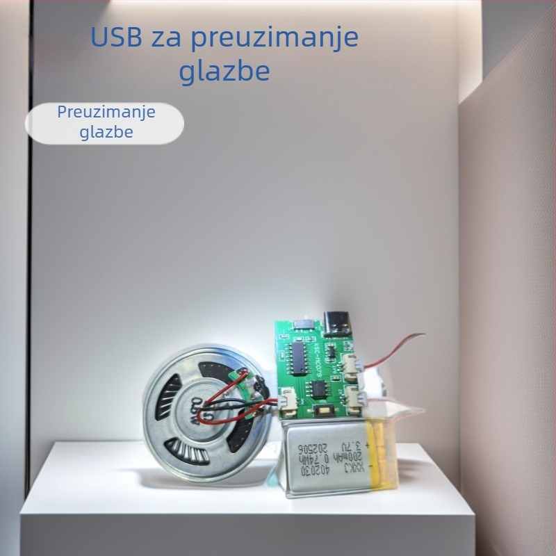Ručni metalni USB MP3 glazbeni mehanizam s mogućnošću snimanja za glazbenu kutiju