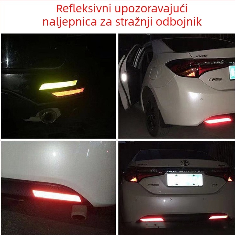Automobilske reflektirajuće sigurnosne trake – duga samoljepljiva traka za stražnji branik i vrata