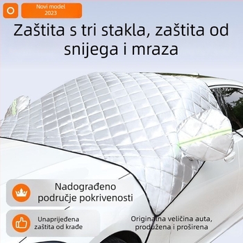 Električni snježni pokrov za prednji dio universalnog četverotočkaškog vozila, debela aluminijska folija, teleskopska ugradnja, zaštita prednjeg dijela