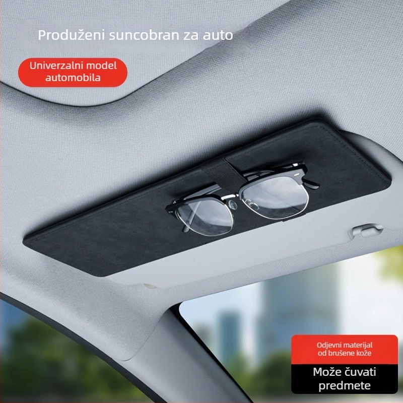 Lorsky nubuk automobilni sjenilnik s proširenjem, podesiva vizira, anti-odsjajni, ugrađena instalacija, univerzalna kompatibilnost, ispis logotipa dostupan