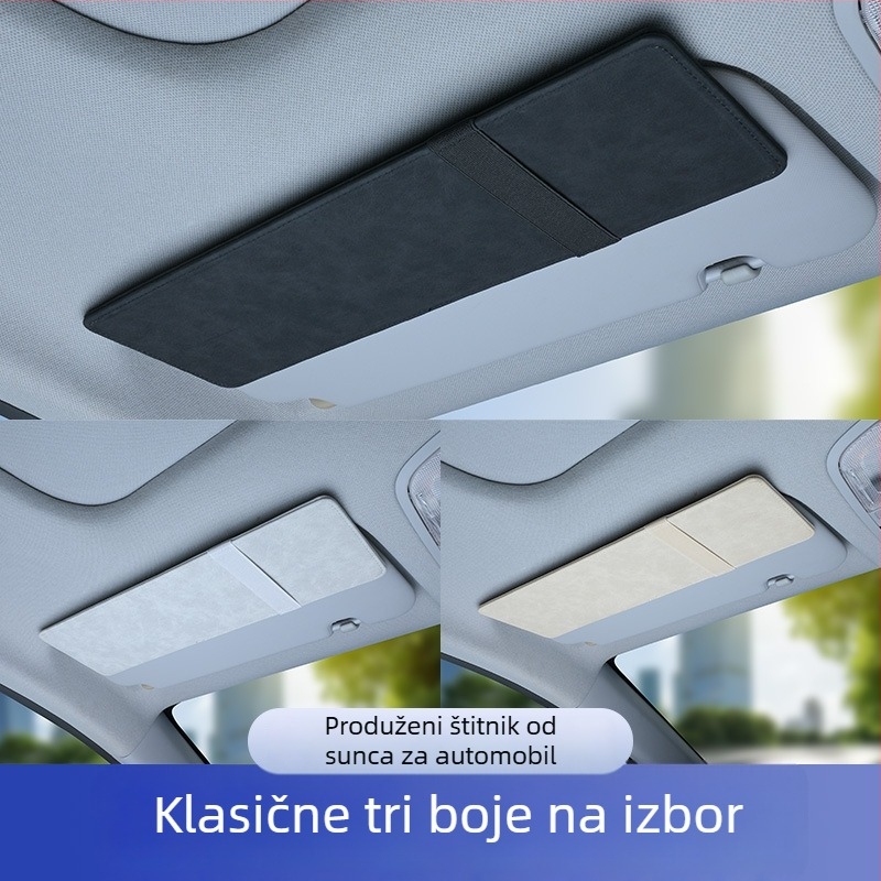 Lorsky nubuk automobilni sjenilnik s proširenjem, podesiva vizira, anti-odsjajni, ugrađena instalacija, univerzalna kompatibilnost, ispis logotipa dostupan