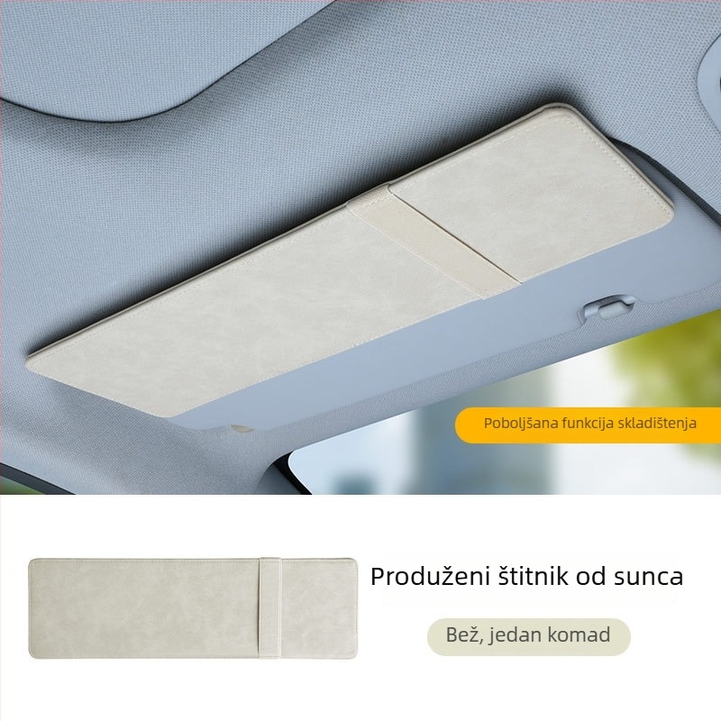 Lorsky nubuk automobilni sjenilnik s proširenjem, podesiva vizira, anti-odsjajni, ugrađena instalacija, univerzalna kompatibilnost, ispis logotipa dostupan