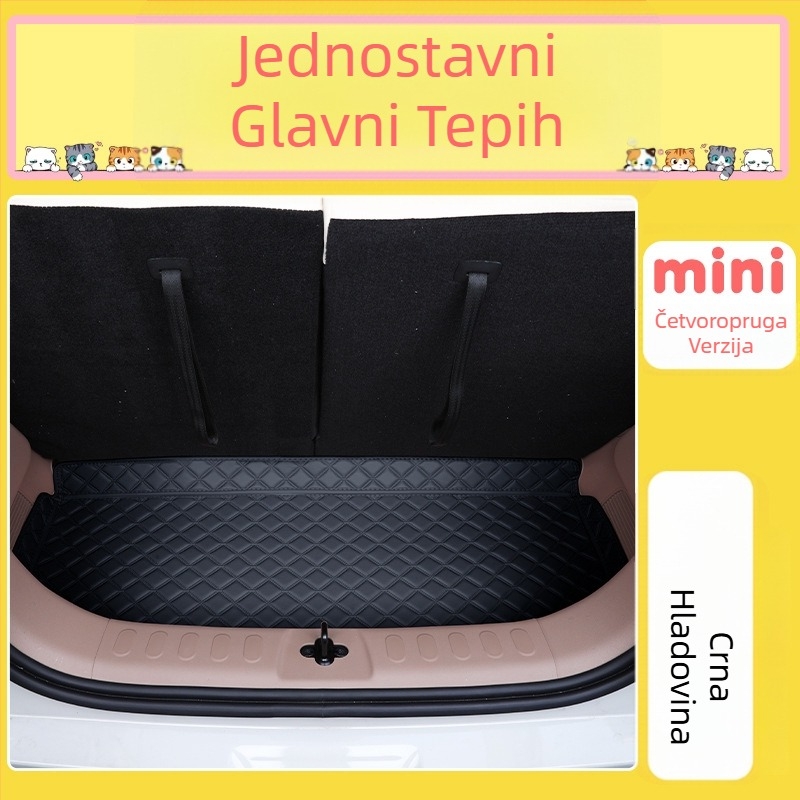 Mat prtljažnika za Wuling Hongguang s četiri vrata, unutrašnjost Hongguang Mini Macaron (treća i četvrta generacija), Materijal: TPE+XPE; Protuklizni; Prilagođeno modelu