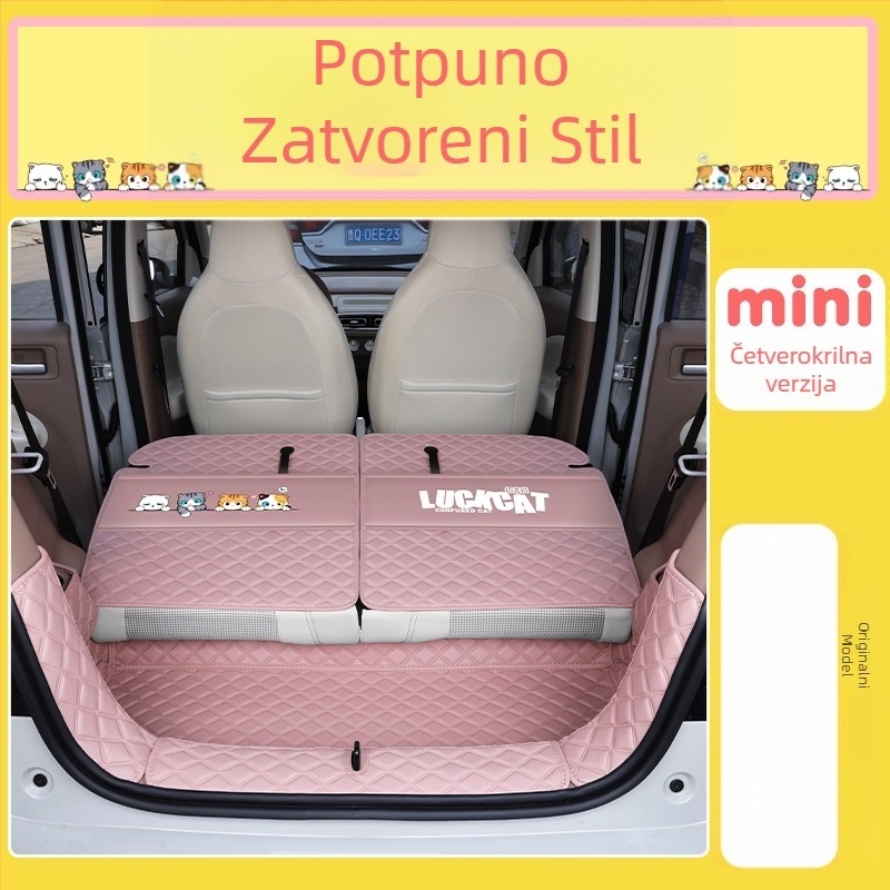 Mat prtljažnika za Wuling Hongguang s četiri vrata, unutrašnjost Hongguang Mini Macaron (treća i četvrta generacija), Materijal: TPE+XPE; Protuklizni; Prilagođeno modelu