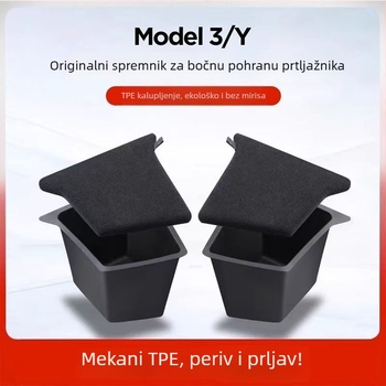 Kutija za prtljažnik s bočnim džepovima za Tesla Model Y i Model 3, TPE materijal