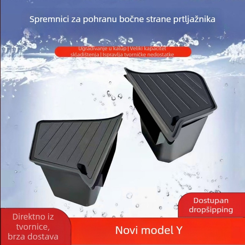 Kutija za prtljažnik s bočnim džepovima za Tesla Model Y i Model 3, TPE materijal