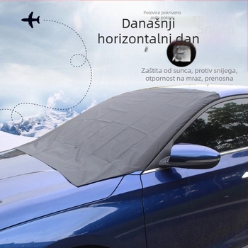 Automobilska sjenila za prozor – zaštita od snijega, vjetra i prašine, ugradnja na klik, srebrno premazana tkanina, 80–180 g, prilagodljivo, moguć ispis logotipa