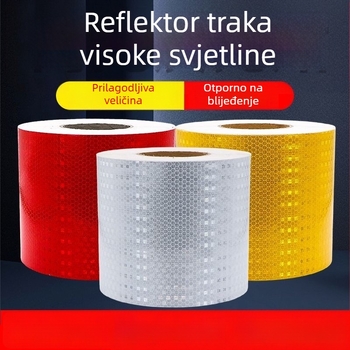 Reflektirajuća upozoravajuća naljepnica za automobil – ljepljiva traka, ugradnja: samoljepiva