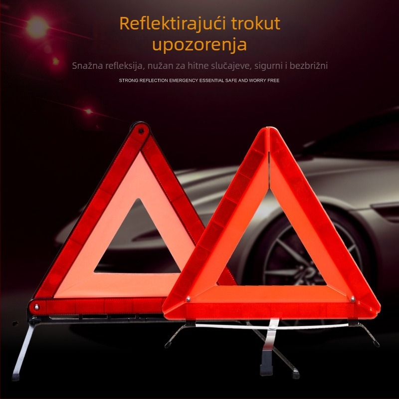 Cool Car Star Trokutni znak za upozorenje, plastični, reflektirajući, za nužna upozorenja i godišnji tehnički pregled