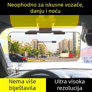 Automobilski vizir s anti‑sjajnom lećom, noćnim vidom, dnevno-noćna dvostruka upotreba • Materijal: plast • Teleskopska montaža • Univerzalno za prednju jedinicu • Debeli dizajn