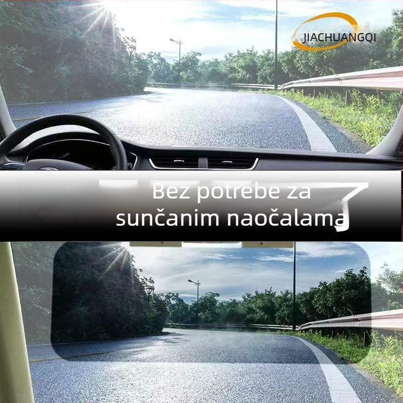 Automobilski vizir s anti‑sjajnom lećom, noćnim vidom, dnevno-noćna dvostruka upotreba • Materijal: plast • Teleskopska montaža • Univerzalno za prednju jedinicu • Debeli dizajn