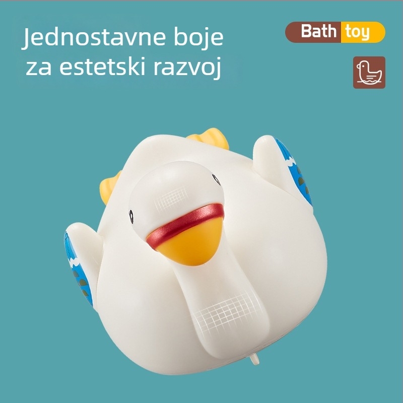 Dječja vodena igračka labud s navijanim mehanizmom — ABS plast, za dob 4–6 godina