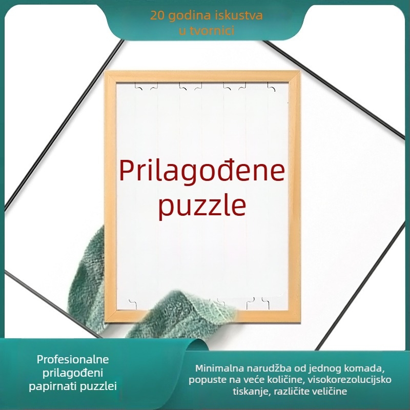 Papirnati puzzle, ploski puzzle, prilagođeno prema crtežima, pakiranje u bojanoj kutiji, HUADADA marka, za uzrast 15–35 godina
