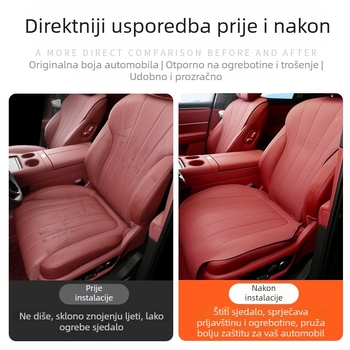 Set navlaka za autosjedalice od Nappa kože, prozračna, za sve sezone, kompatibilno s 26 modela Wenjie M7.