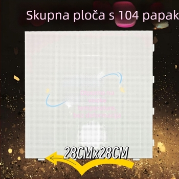 Ravna ploča slagalice za 104 perle, plastična, DIY kompatibilna, mrežasta torbica u pakiranju, uzrast 7–14 godina
