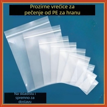 Huali PE Zip-Lock vrećica, prehrambene kvalitete, otporna na vlagu i pojačana, automatsko zatvaranje, duljina zatvaranja 1,5 cm