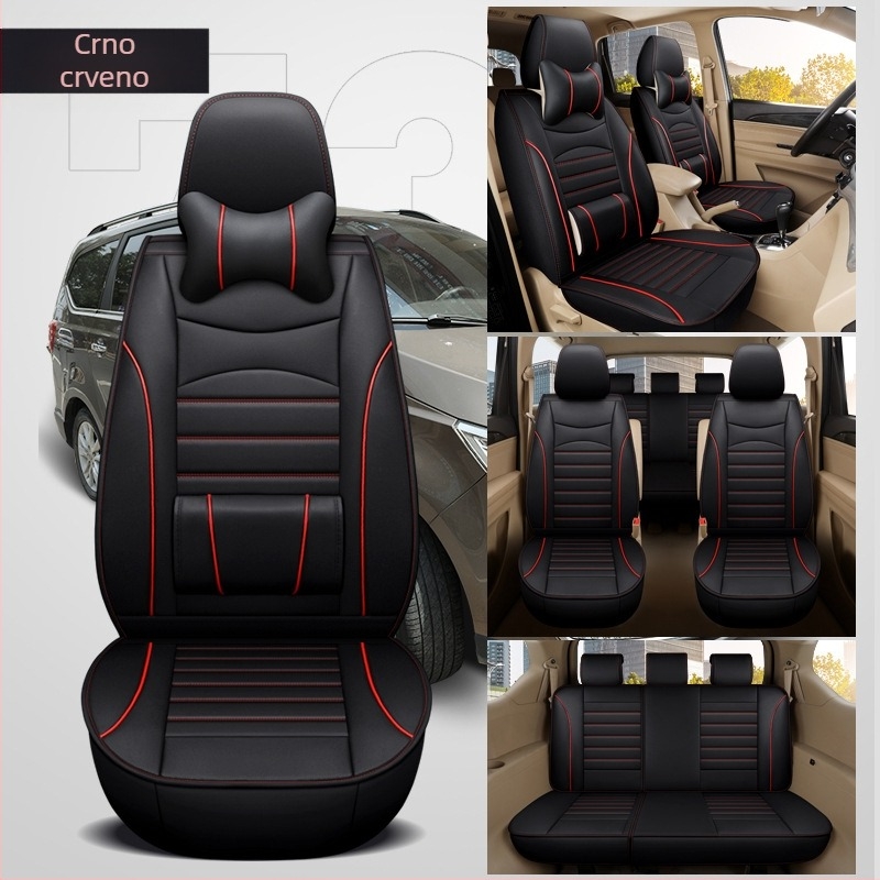 Enchanted Jun Ultrafilm Leather set navlaka za sjedala automobila, sedam komada, za Wuling Hongguang S/S1/S3 Rongguang V, četiri sezone, ravni stil, bez punila