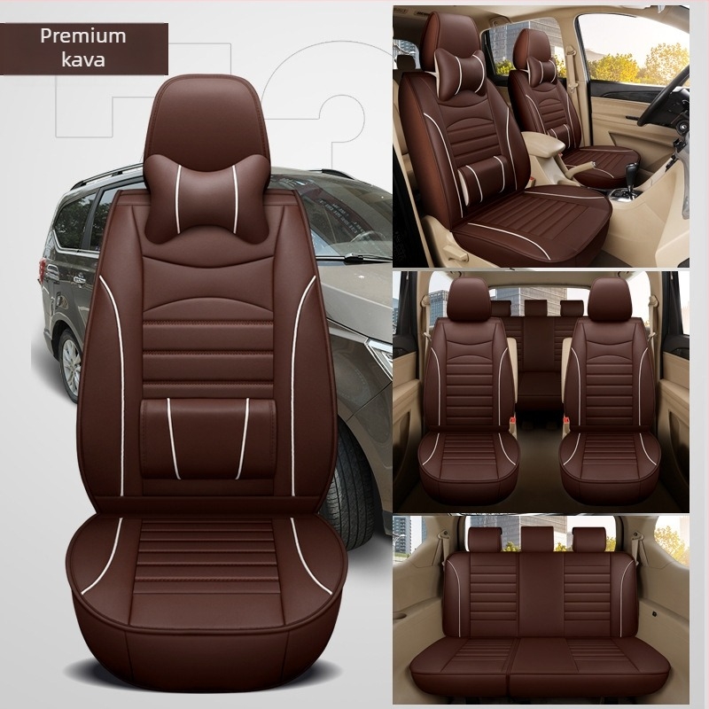 Enchanted Jun Ultrafilm Leather set navlaka za sjedala automobila, sedam komada, za Wuling Hongguang S/S1/S3 Rongguang V, četiri sezone, ravni stil, bez punila