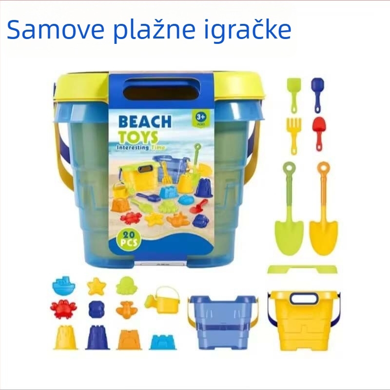 ABS plažna igračka – set alata za igru s pijeskom i vodom za djecu 4–6 godina