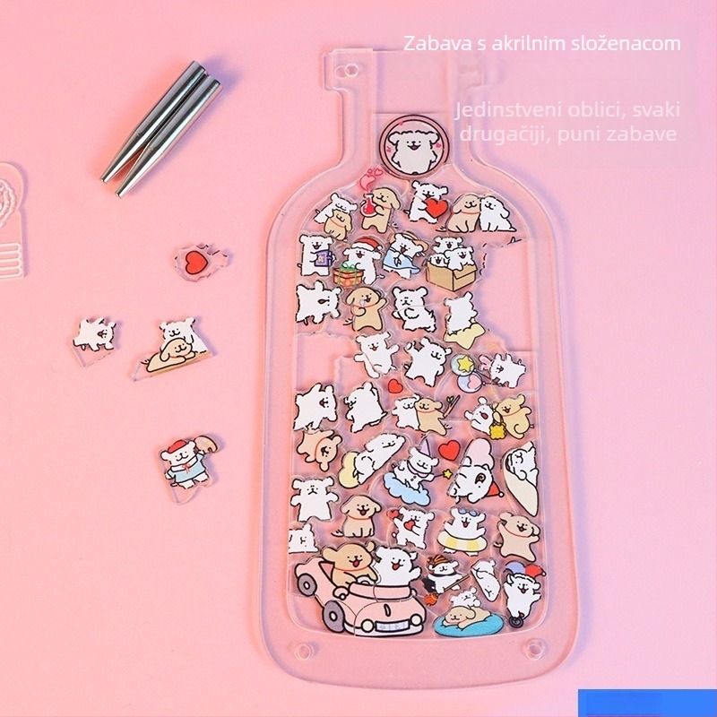 3D puzzle – akril DIY kapibara figura u boci (Materijal: akril; Funkcija: DIY; Kategorija: 3D puzzle; Dob: 14+)