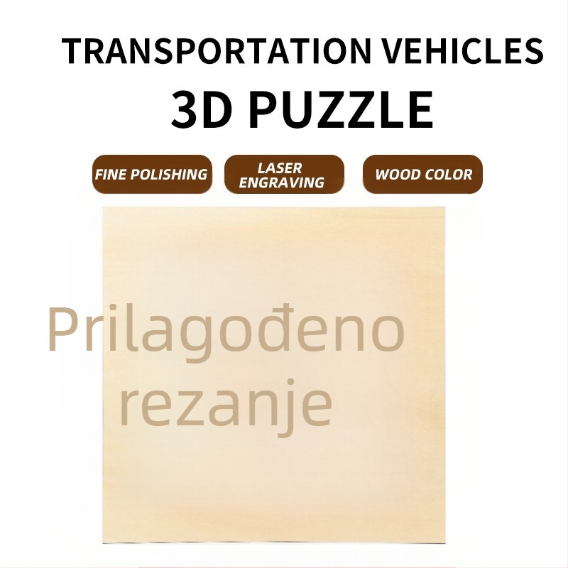 Drveni 3D puzzle s temom životinja - DIY prilagodljiv model izrađen od Basswood za 14+ godina