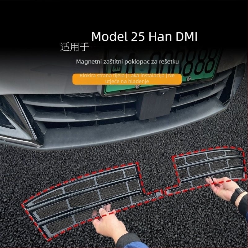 Prednja mreža BYD Han DMI - mreža protiv insekata s ABS okvirom i nehrđajućom čeličnom mrežom; Šifra proizvoda: Byd han front gear; Radni vijek: 3–5 godina