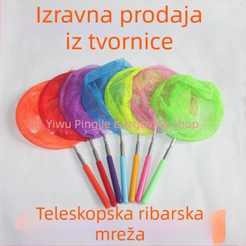 Dječja teleskopksa mreža za ribolov od nehrđajućeg čelika, za lov riba i insekata, uzrast 4-6 godina